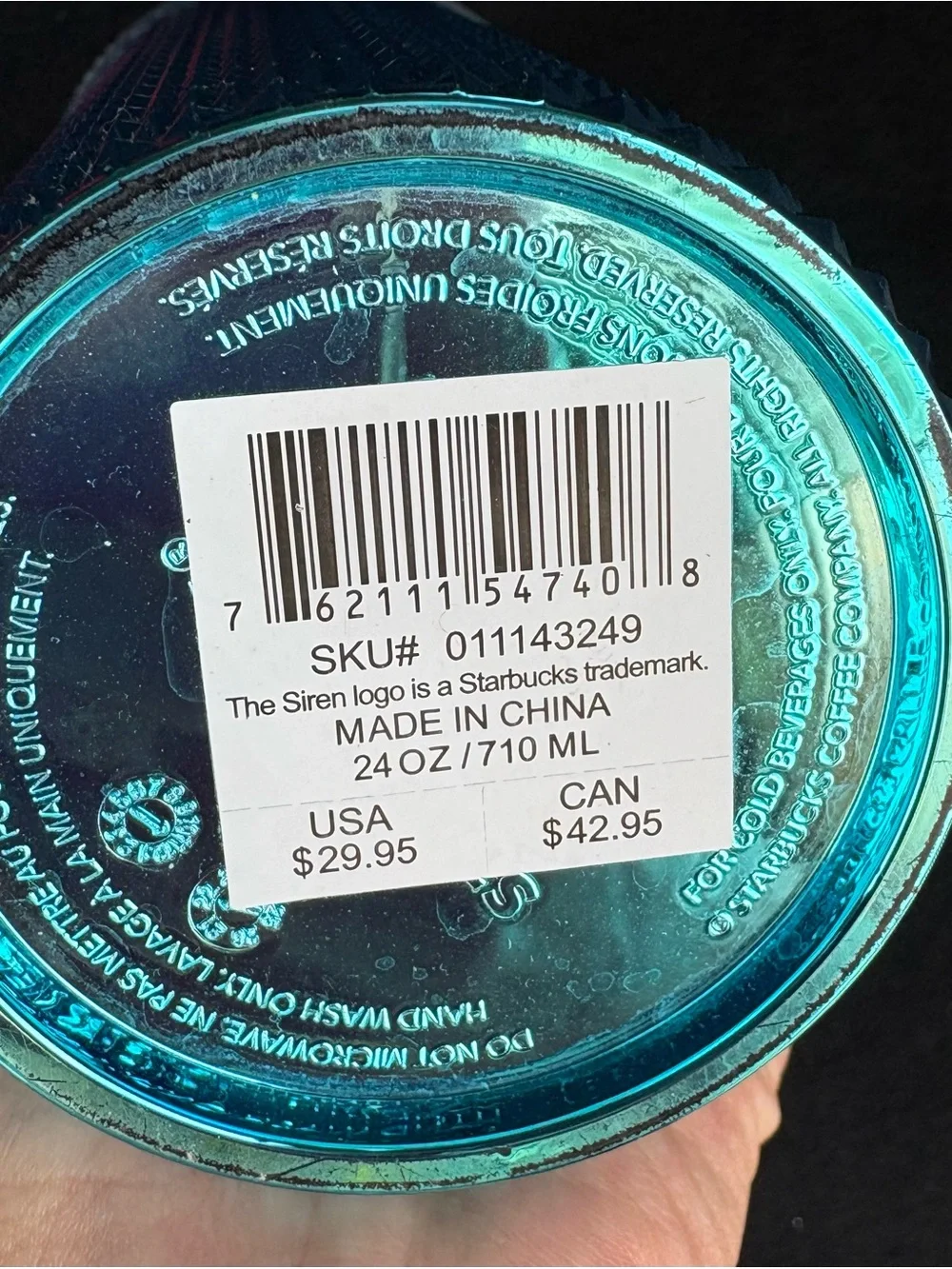 Starbucks Pink, Teal, Purple and Black Iridescent Studded Tumbler Set